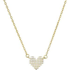 Dainty Heart Pendant Shiny Choker Necklace 925 Sterling Silver Necklace Gold